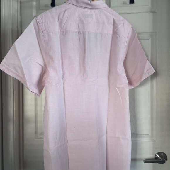 Buffalo by David Bitton S/S Linen Pink Button-down Shirt, XL - Picture 3 of 4